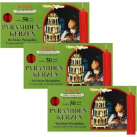 Knox Pyramidenkerzen 74 mm rot 50 St.
