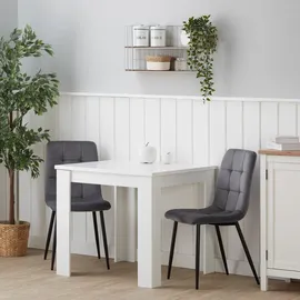 Homestyle4u Küchentisch 80 x 80 cm weiß