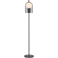 WOFI Stehlampe Wohnzimmer, Metall, rauchfarben, 1x E27, LxH 26