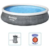 BESTWAY Fast Set Pool-Set mit Pumpe Aufblasbar 396x84 cm