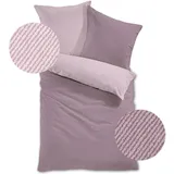 Traumschlaf Arizona Gestreift Lila 240 x 220 cm + 2 x 80 x 80 cm
