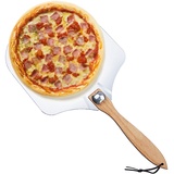 A/A Großer Pizzaschieber, 61 x 30,5 cm, Edelstahl-Aluminium-Pizza-Spatel | Pizzaschieber mit klappbarem langem Holzgriff, Pizzaofen-Zubehör für Brot, Gebäck und Backen