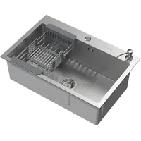 ML-Design Edelstahl Küchenspüle 68 x 45 cm Silber