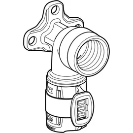 Geberit Anschlusswinkel FlowFit d= 20mmxRp 1/2x52mm, 90Grad