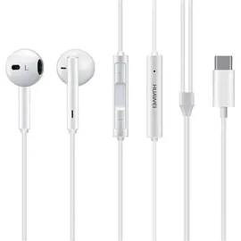 Huawei Original Huawei In-Ear-Kopfhörer 1200 mm USB-Typ-C-Stereo-Set in Weiß intrigierte Fernbedienung