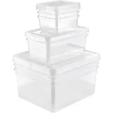 KEEEPER Aufbewahrungsbox Bea 3x1,7 L 2x5,6 L 3x18 L 8-tlg. transparent