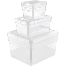 KEEEPER Aufbewahrungsbox Bea 3x1,7 L 2x5,6 L 3x18 L 8-tlg. transparent