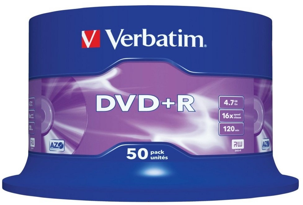 Produktbild Verbatim DVD-Rohling DVD+R 4.7GB, 16x, 50er Matt Silver DVD-Rohlinge