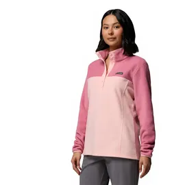Columbia Benton Springs 1/2 Damen-Pullover mit Schnappverschluss Rosa Sand / Rosette M
