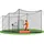 Vevor Baseball Schlagkäfig (Rechteckig) Netz 10668x3200x3100 mm, Tragbares Trainingsnetz mit 45-lagigem & Geknotetem HDPE-Gewebe & Langen Positionierungsseilen, inkl. Softball Trainingskäfignetz