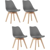 Komodee Stuhl Dozza Grau 49x82x43 cm 4er
