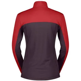 Scott Defined Light Fleece Mit Halbem Reißverschluss - Power Red / Rich Purple - M
