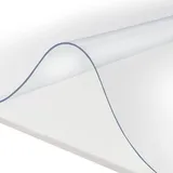 Laneetal 2mm transparente PVC-Tischdecke – Wasserfest & hitzebeständige Schutzfolie, Waschbare rechteckige Tischdecke 90x160 cm