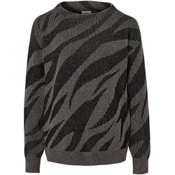 Tchibo - Strickpullover mit Jacquard - Damen - Gr. S - schwarz/jacquard