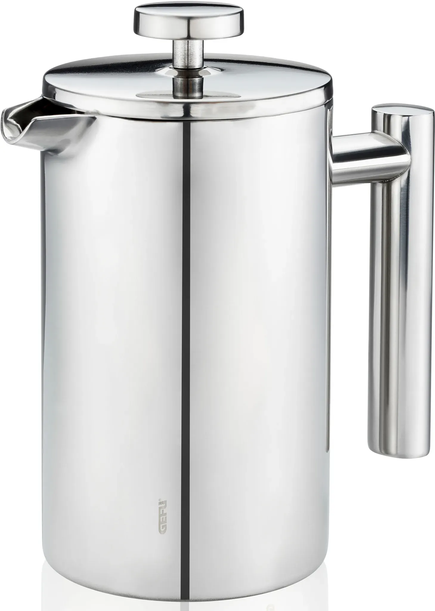 GEFU French Press Kanne »GUSTAVO«, 1000 l Kaffeekanne, einfaches Zubereitung, heißes Servieren von Kaffee und Tee, Edelstahl GEFU silber