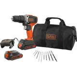 Black & Decker Akku Schlagbohrschrauber 18V inkl. 2 x 2,0 Ah + Werkzeugtasche