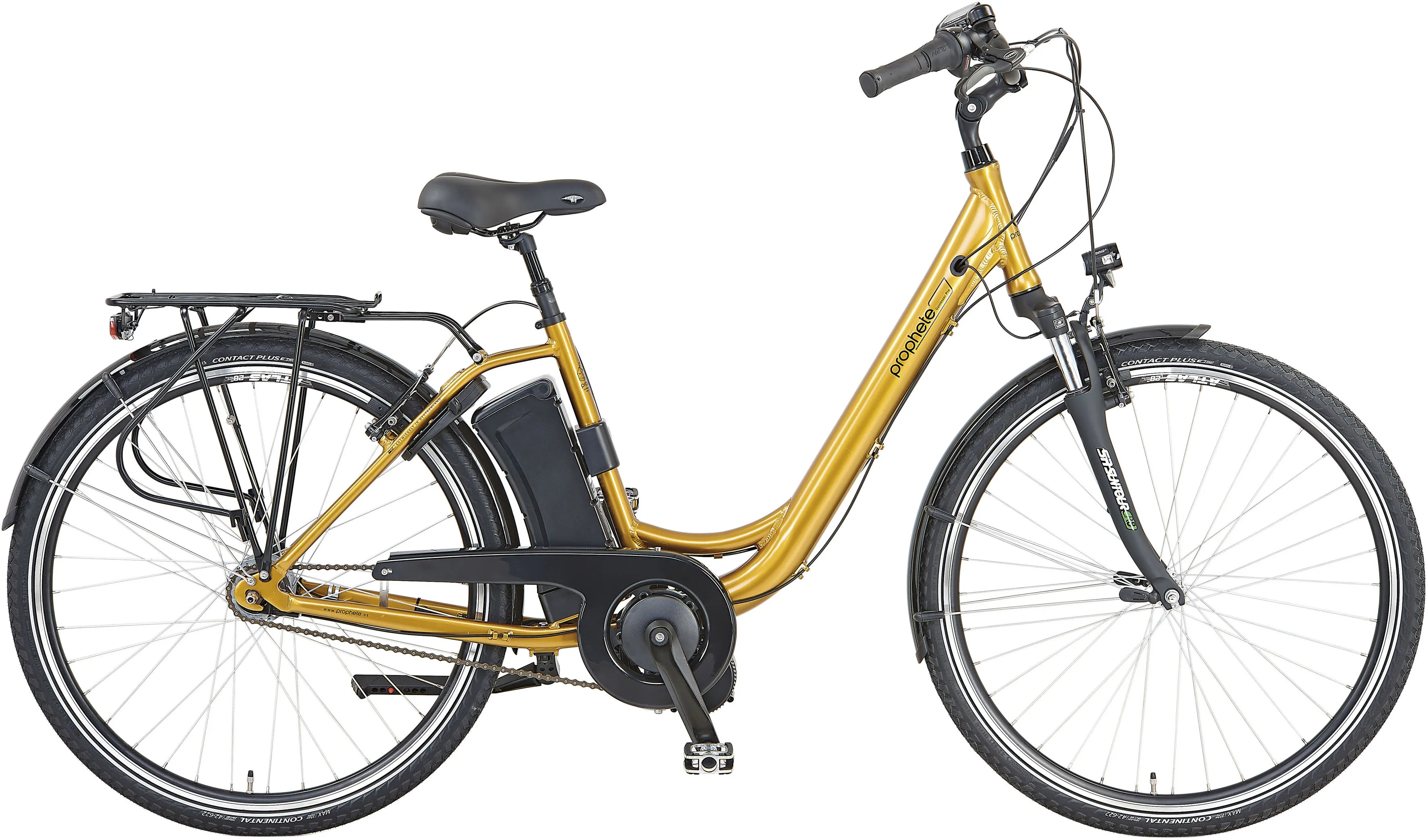 Prophete E-Bike »Geniesser pro«, 7 Gang, Shimano, Mittelmotor 250 W, Pedelec Prophete goldfarben 46 cm