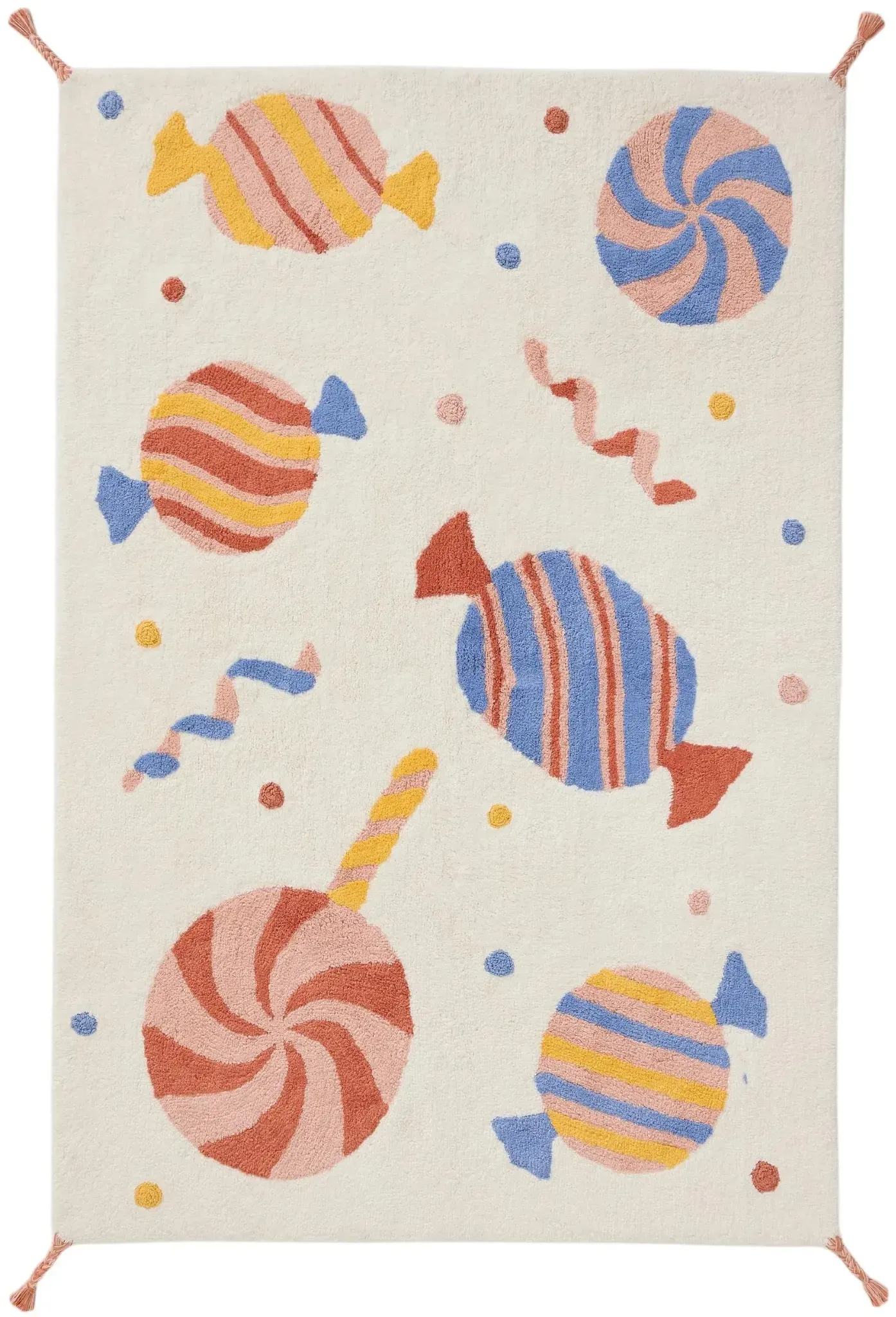 Lytte Waschbarer Kinderteppich Caramelle Multicolor 120x170 cm - Waschbarer Teppich für Kinderzimmer