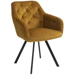 SalesFever Stuhl, Höhe: 85 cm, senffarben/schwarz - gelb