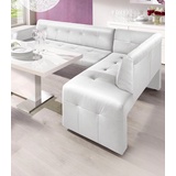 exxpo - sofa fashion Barista 197 x 82 x 265 cm Kunstleder langer Schenkel links weiß