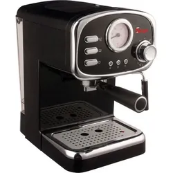 Sirge Cremilda Espressomaschine für Pulver und ESE-Pads, 15 bar [Pumpe hergestellt in Italien], 1100 W, Schwarz