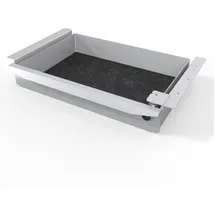 TecLines TUS018S ausziehbare Unterbau Schublade, abschließbar, silber