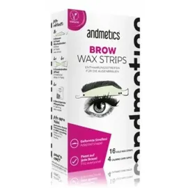 Andmetics Brow Wax Strips Damen 16 St.