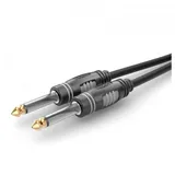 SOMMER CABLE Instrumentenkabel 6,3mm Klinken-Stecker - 6,3mm Klinken-Stecker 3,0m (HBA-6M-0300)