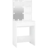 vidaXL Schminktisch mit LED Weiß 60x40x140 cm