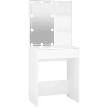 vidaXL Schminktisch mit LED Weiß 60x40x140 cm