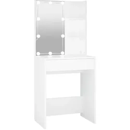vidaXL Schminktisch mit LED Weiß 60x40x140 cm