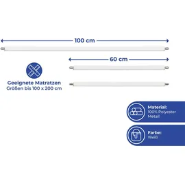 Wenko Betttuchspanner extra lang 3-teiliges Set, - Weiß
