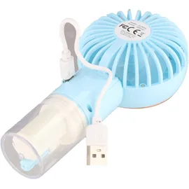 AccuCell Handventilator mit Sprühdüse, Handyhalterung und Standfuß, 3 Gebläsestufen, wiederaufladbar per USB-C, farblich sortiert