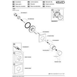 Keuco IXMO Umstellventil Unterputzmodell für 3 Verbraucher eckig Chrom 59549011002