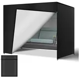 LuxusKollektion Gartenmöbel-Schutzhülle Hollywoodschaukel Abdeckung reißfest wasserfest UV 210*150*150cm schwarz