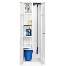 Gürkan Putzmittelschrank 60 x 50 x 180 cm Weiß