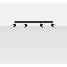 Sollux Lighting NERO 4 4xGU10 schwarz/gold Stahl