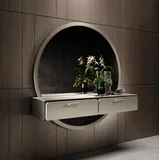 JVmoebel Moderner Konsolentisch 39 cm x 158 cm x 158 cm Beige
