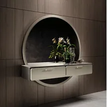 JVmoebel Moderner Konsolentisch 39 cm x 158 cm x 158 cm Beige