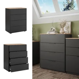 Vicco Kommode Betti Anthrazit Sonoma 80 x 102 cm 4 Schubladen