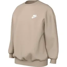 Nike Sportswear Club Fleece Oversized Sweatshirt Mädchen 126 sanddrift/white L 146-156 cm