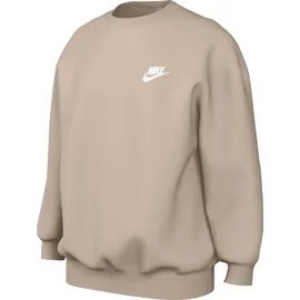 Nike Sportswear Club Fleece Oversized Sweatshirt Mädchen 126 sanddrift/white L 146-156 cm