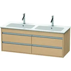 Duravit Ketho Waschtisch-Unterschrank KT643303030 127x47,5x48cm, 4 Schubkästen, wandhängend, Eiche natur