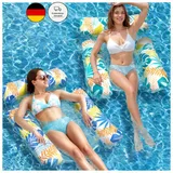 Elidepe Luftmatratze Pool 4 in 1 Wasserhängematte 2 Stück PVC XL 150 kg Spaß