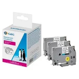 G&G 3er-Pack Schriftband 12 mm für Brother TZe-231