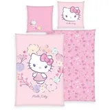 HELLO KITTY BIO-Flanell-Kinderbettwäsche 40x60cm, 100x135cm - multicolor