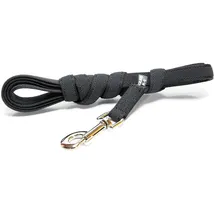 Julius-K9 IDC Color & Gray gumierte Leine, 14 mm x 3 m mit Schlaufe, Schwarz-Grau