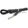 Julius-K9 IDC Color & Gray gumierte Leine, 14 mm x 3 m mit Schlaufe, Schwarz-Grau