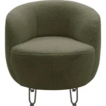 INOSIGN Sessel INOSIGN "Anjuli Lieferzeit nur 2 Wochen", grün, B:72cm H:72cm T:76cm, 100% Polyester, Sessel, Sessel, Runde Form, perfektes Einzelstück, Flausch oder Feinstruktur