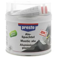 PRESTO Alu-Spachtel styrolfrei 1000 g – Metallspachtel für KFZ Karosserie, Felgen Reparatur, leicht schleifbar, 2K Aluminiumspachtel, maschinenbau